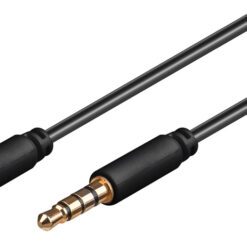 GOOBAY καλωδίου ήχου 3.5mm 63830, 4-pin, slim, CU, 2m, μαύρο Ήχος 3.5mm