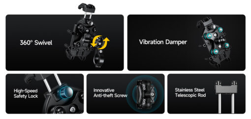 ULEFONE βάση ποδηλάτου για smartphone Armor Mount Pro AM01, μαύρη Gadgets - Αξεσουάρ Gadgets - Αξεσουάρ 2