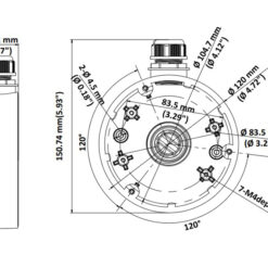 HIKVISION HIWATCH βάση κάμερας DS-1280ZJ-DM46, μεταλλική, λευκή Κάμερες Ασφαλείας Βάση 2