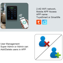 SECUKEY πληκτρολόγιο πρόσβασης CH1-WIFI-EM με κωδικό & κάρτα, Wi-Fi Access Control Access Control 2