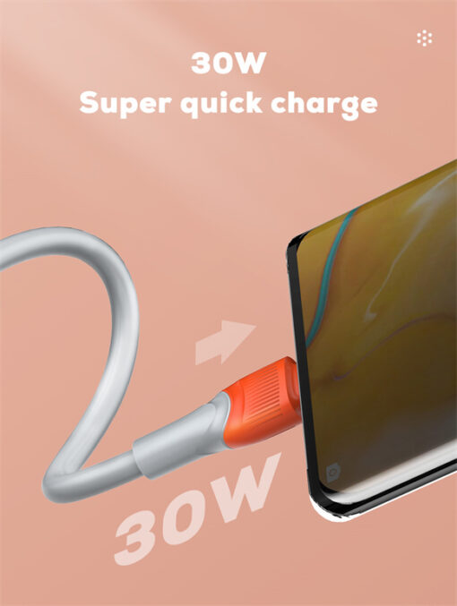 LDNIO καλώδιο USB-C σε USB LS601, 30W, 1m, γκρι USB-C (Type-C) USB-C 2