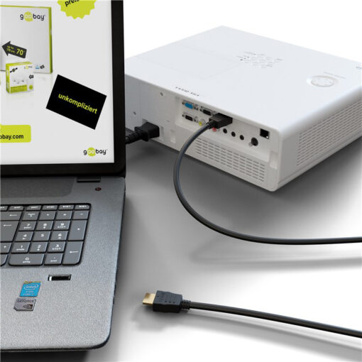 GOOBAY καλώδιο HDMI 60625 με Ethernet, 4K/60Hz, 10.2 Gbps, 7.5m, μαύρο Εικόνα 4K 2