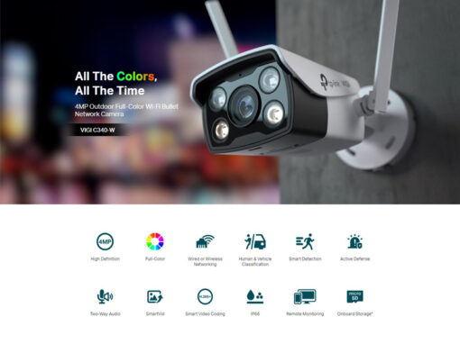 TP-LINK IP κάμερα VIGI C340-W, 4mm, 4MP, Wi-Fi, SD, IP66, Ver. 1.0 IP Κάμερες 4MP 2