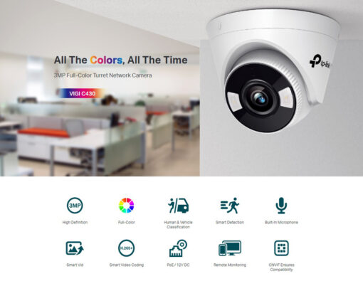 TP-LINK IP κάμερα VIGI C430, 4mm, 3MP, PoE, Ver. 1.0 IP Κάμερες 3MP 2