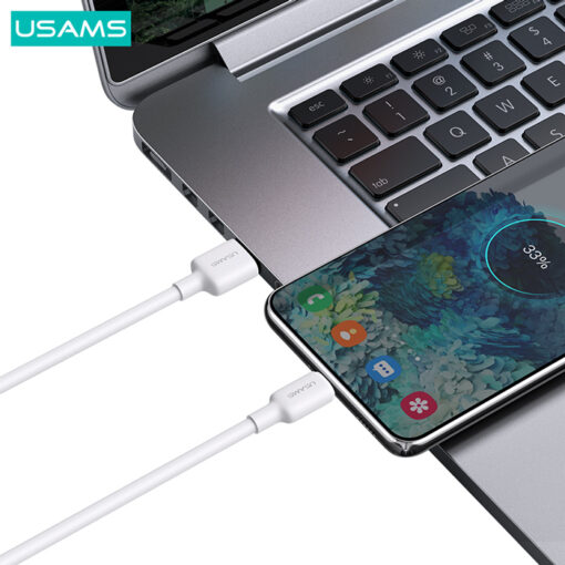USAMS καλώδιο USB-C σε USB US-SJ601, 3A, 1m, λευκό USB-C (Type-C) USB-C 2