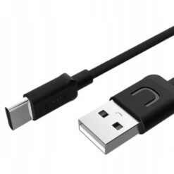 USAMS καλώδιο USB σε USB-C US-SJ099 U-Turn, 2.1A, 1m, μαύρο USB-C (Type-C) USB-C 2