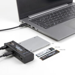 DELOCK docking station για M.2 NVMe/SATA ή 2.5"/3.5" SSD/HDD 64252, 10Gbps, clone function, μαύρο Θήκες & Trays Σκληρών Δίσκων Docking Station 2