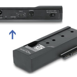 DELOCK docking station για M.2 NVMe/SATA ή 2.5"/3.5" SSD/HDD 64253, 10Gbps, μαύρο Θήκες & Trays Σκληρών Δίσκων Docking Station