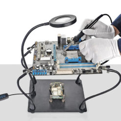 KAISI βάση πλακέτας PCB TE-808 με μεγεθυντικό φακό & βραχίονες, μαύρη Service & Εργαλεία Βάση 2