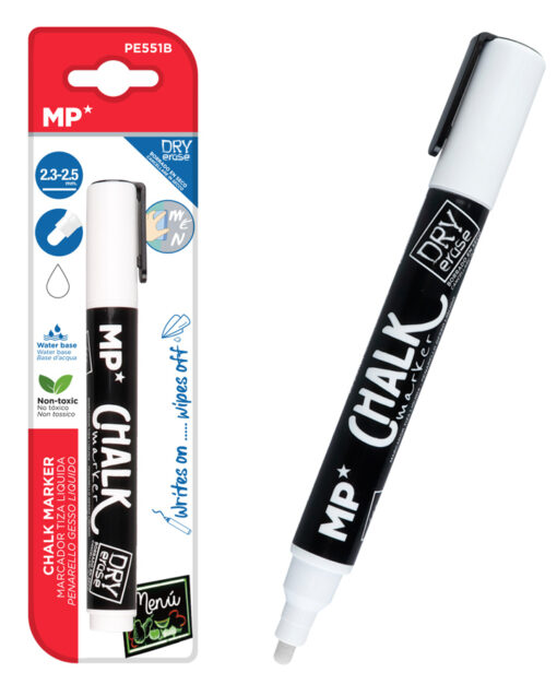 MP μαρκαδόρος υγρής κιμωλίας PE551B, 2.3-2.5mm, λευκός Αναλώσιμα - Είδη Γραφείου Αναλώσιμα - Είδη Γραφείου