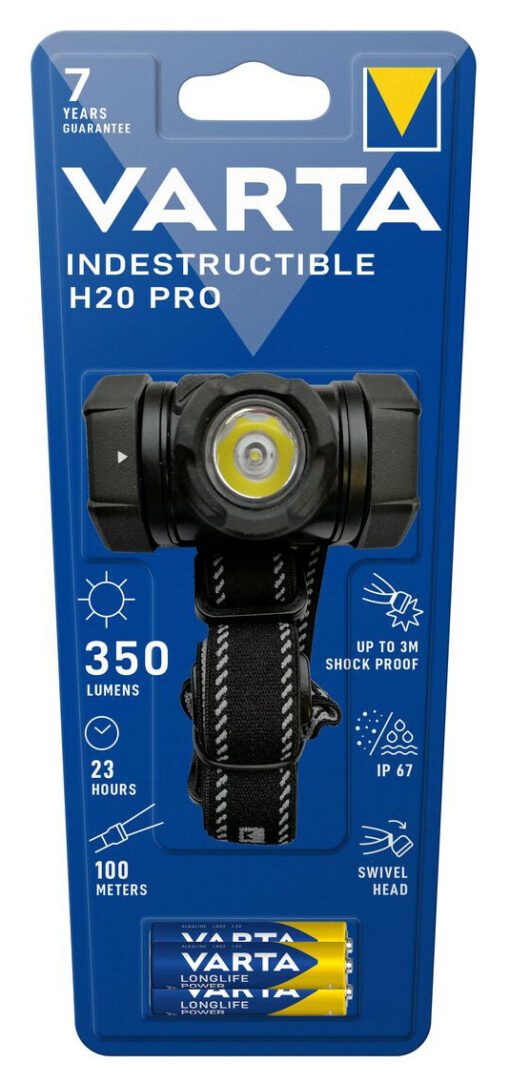 VARTA LED φακός κεφαλής Indestructible H20 Pro, 350lm, IP67, μαύρος Σπίτι & Gadgets Φακοί 2