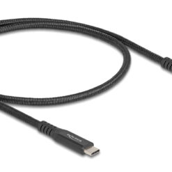 DELOCK καλώδιο USB-C 80023, 100W, 20 Gbps, 0.5m, USB4, E-Marker, μαύρο USB-C (Type-C) USB-C 2