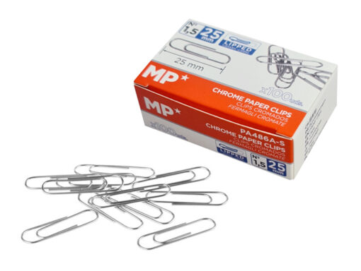 MP μεταλλικοί συνδετήρες PA486A-S, 25mm, 100τμχ, ασημί Αναλώσιμα - Είδη Γραφείου Αναλώσιμα - Είδη Γραφείου