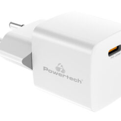 POWERTECH φορτιστής τοίχου PT-1223, USB-C, 20W, λευκός Mobile 1
