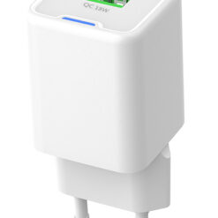 POWERTECH φορτιστής τοίχου PT-1224, καλώδιο, USB/USB-C, 33W, GaN, λευκός Mobile 2 2