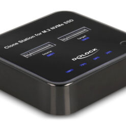 DELOCK docking station για M.2 NVMe SSD 64177, 2 θέσεων, 10Gbps, clone function, μαύρο Θήκες & Trays Σκληρών Δίσκων Docking Station