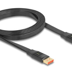 DELOCK καλώδιο DisplayPort 81006, flat, 8K/60Hz 32.4 Gbps HDR, 2m, μαύρο Εικόνα 8K 2