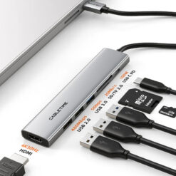 CABLETIME docking station CT-HBP2-AG7, 7 θυρών, USB-C, 4K, 100W, γκρι Docking Station Docking Station 2
