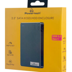 POWERTECH θήκη για 2.5" SATA HDD/SSD PT-1231, 5Gbps, μαύρη Θήκες & Trays Σκληρών Δίσκων Θήκες & Trays Σκληρών Δίσκων 2