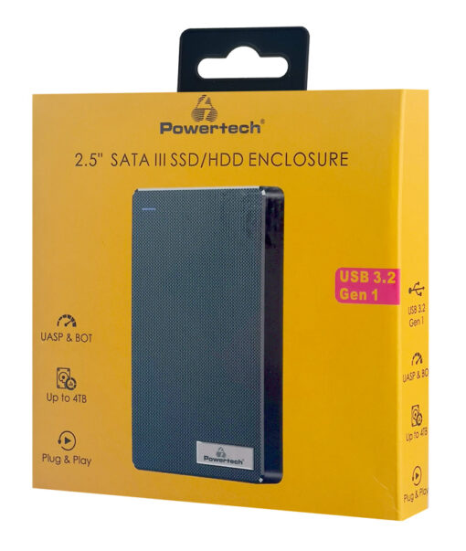 POWERTECH θήκη για 2.5" SATA HDD/SSD PT-1231, 5Gbps, μαύρη Θήκες & Trays Σκληρών Δίσκων Θήκες & Trays Σκληρών Δίσκων 2
