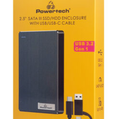 POWERTECH θήκη για 2.5" SATA HDD/SSD PT-1232, 5Gbps, μαύρη Θήκες & Trays Σκληρών Δίσκων Θήκες & Trays Σκληρών Δίσκων 2