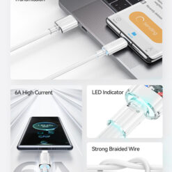 USAMS καλώδιο USB-C σε USB US-SJ658, 66W, 480Mbps, 1.2m, μαύρο USB-C (Type-C) USB-C 2