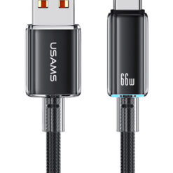 USAMS καλώδιο USB-C σε USB US-SJ658, 66W, 480Mbps, 1.2m, μαύρο USB-C (Type-C) USB-C