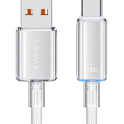 USAMS καλώδιο USB-C σε USB US-SJ658, 66W, 480Mbps, 1.2m, λευκό USB-C (Type-C) USB-C