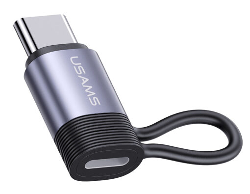 USAMS αντάπτορας USB-C σε Lightning US-SJ677, 30W, 480Mbps, γκρι USB-C (Type-C) USB-C