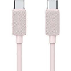 USAMS καλώδιο USB-C σε USB-C US-SJ691, 60W, 480Mbps, 1m, ροζ USB-C (Type-C) USB-C