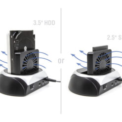 DELOCK docking station για M.2 NVMe/SATA ή 2.5"/3.5" SSD/HDD 64280, 10Gbps, μαύρο Θήκες & Trays Σκληρών Δίσκων Docking Station 2