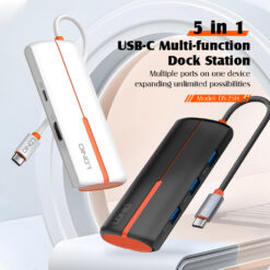 LDNIO docking station DS-25H, 5 θυρών, USB-C σύνδεση, 4K, 100W PD, μαύρο Docking Station Docking Station 2