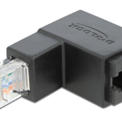 DELOCK αντάπτορας RJ45 86423, CAT 6 UTP, γωνιακός 90°, μαύρος Διάφορα Δικτύου -