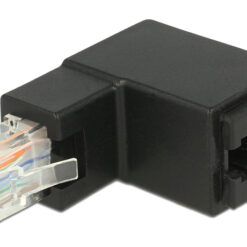 DELOCK αντάπτορας RJ45 86424, CAT 6 UTP, γωνιακός 90°, μαύρος Διάφορα Δικτύου -