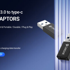 CELEBRAT αντάπτορας USB 3.0 σε USB-C CA-01, 3A, 5Gbps, μαύρος USB-C (Type-C) USB-C 2