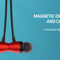 YISON earphones E19 με μαγνήτη, Bluetooth, 10mm, 130mAh, κόκκινα Mobile Earphones με μαγνήτη 2