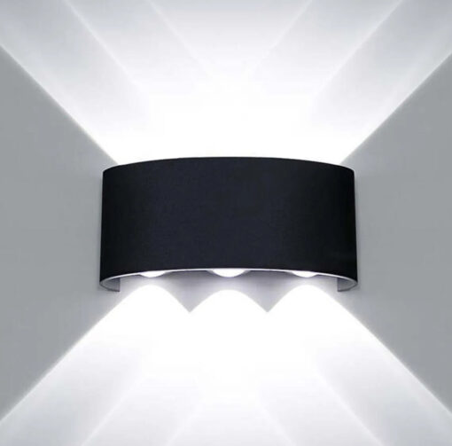 POWERTECH LED φωτιστικό τοίχου HLL-0161, 6W, 4000K, 510lm, IP65, μαύρο Σπίτι & Gadgets Μαύρο 2