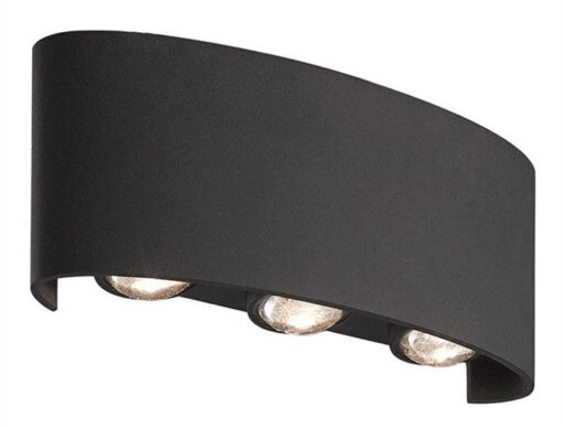 POWERTECH LED φωτιστικό τοίχου HLL-0161, 6W, 4000K, 510lm, IP65, μαύρο Σπίτι & Gadgets Μαύρο