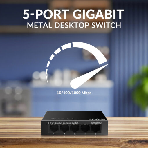 STRONG switch SW5000M, 5x Gigabit θύρες, 1000Mbps Switches 10 - 100 - 1000 2