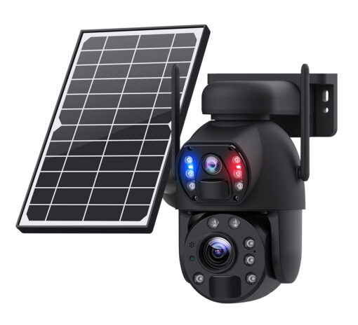 SECTEC smart ηλιακή κάμερα ST-5986M, 3MP dual lens, 20x zoom, 4G, SD, PTZ Smart Κάμερες outdoor