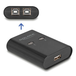 DELOCK USB Type B switch 11503, 2 σε 1, μαύρο KVM - Μετατροπείς KVM - Μετατροπείς