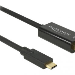 DELOCK καλώδιο USB-C σε DisplayPort 85255, DP Alt Mode, 4K, 1m, μαύρο USB-C (Type-C) USB-C