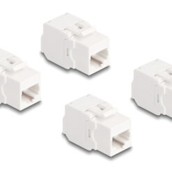 DELOCK Keystone module 86051, RJ45 σε LSA, Cat.6A UTP, λευκό, 4τμχ Δικτυακός Εξοπλισμός Keystone