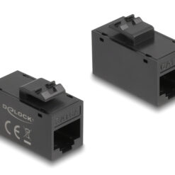 DELOCK Keystone module RJ45 90638, θηλυκό σε θηλυκό, Cat 6A UTP, μαύρο Δικτυακός Εξοπλισμός Keystone