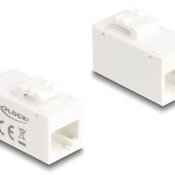 DELOCK Keystone module RJ45 90639, θηλυκό σε θηλυκό, Cat 6A UTP, λευκό Δικτυακός Εξοπλισμός Keystone