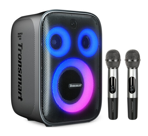 TRONSMART φορητό ηχείο Halo 200 με 2x μικρόφωνα, 120W, 15000mAh, LED, μαύρο Εικόνα & Ήχος Karaoke