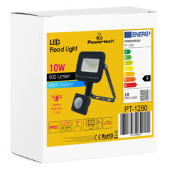 POWERTECH LED προβολέας PT-1260, με αισθητήρα κίνησης, 10W, 4000K, IP65 Προβολείς 10 - 49W 2