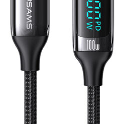 USAMS καλώδιο USB Type-C US-SJ546, 100W/5A, 1.2m, μαύρο USB-C (Type-C) USB-C