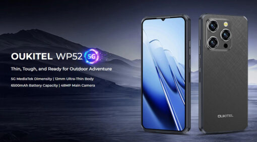 OUKITEL smartphone WP52, 6.6", 4/256GB, 5G, 6500mAh, IP68/IP69K, μαύρο Mobile 6" και άνω 2