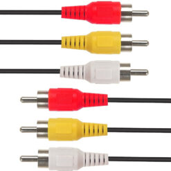 CABLETIME καλώδιο ήχου 3x RCA σε 3x RCA AV240-33N, 1.5m, μαύρο Ήχος RCA